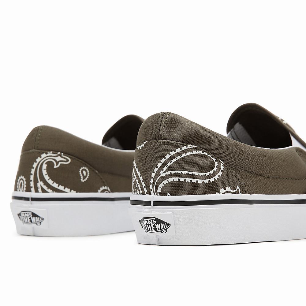 Zapatos Slip On Vans Peace Paisley Classic Mujer Verde | ECN563749