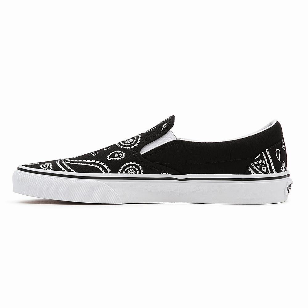 Zapatos Slip On Vans Peace Paisley Classic Mujer Negras | IRU482935