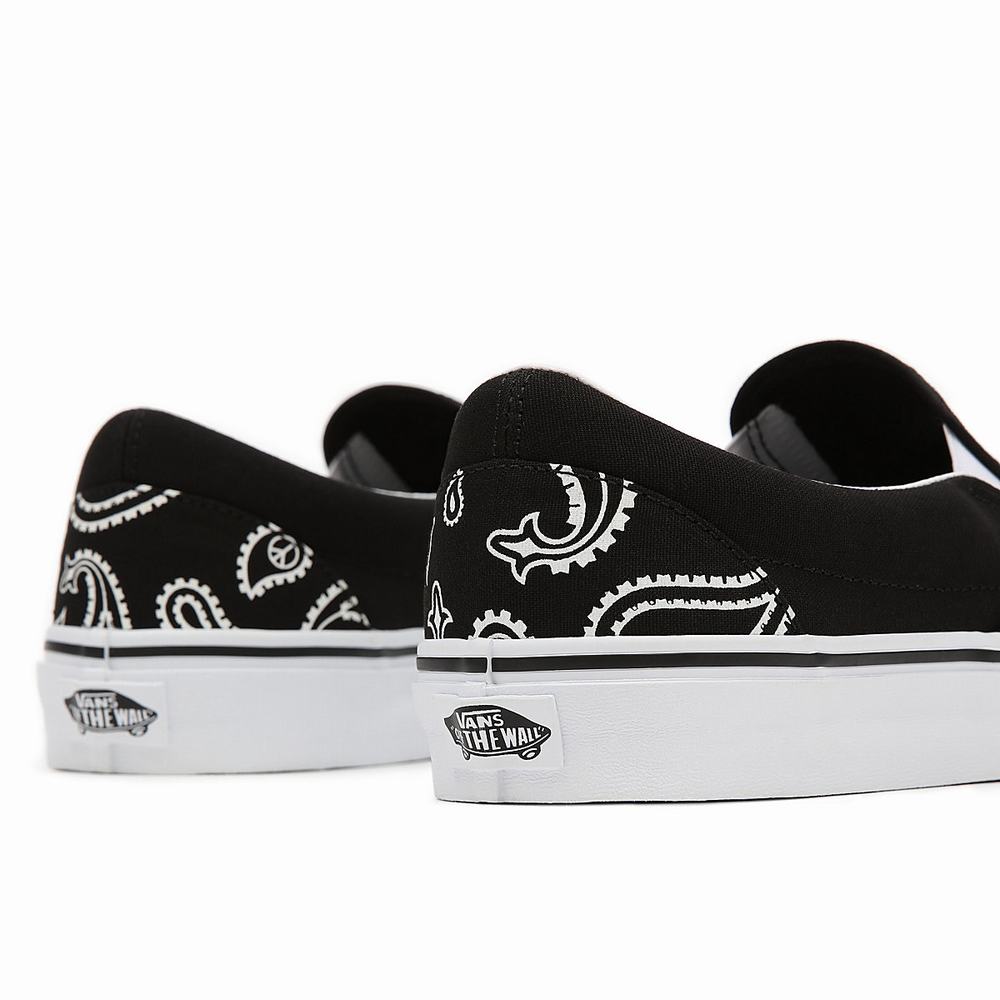 Zapatos Slip On Vans Peace Paisley Classic Mujer Negras | IRU482935