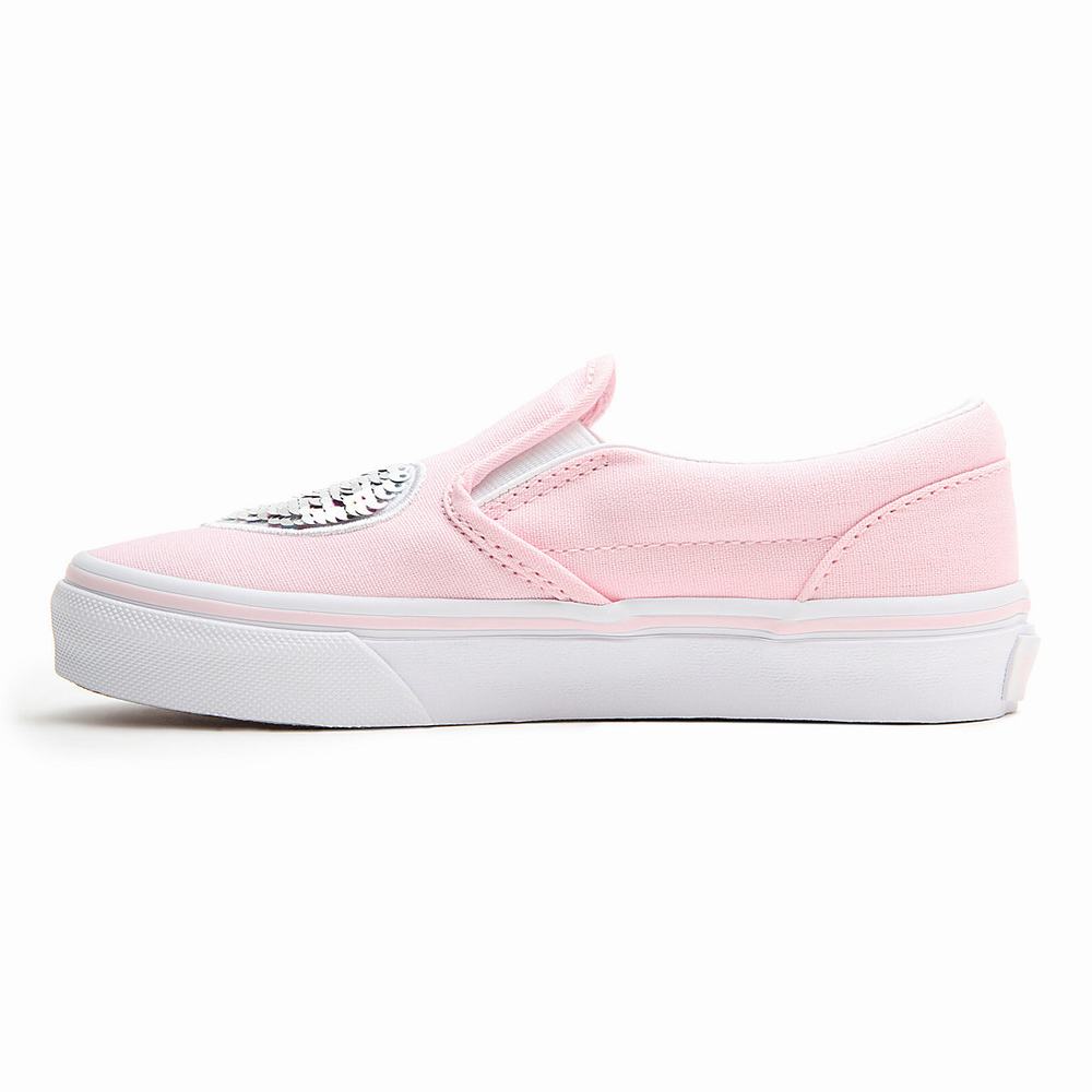 Zapatos Slip On Vans Sequin Patch Classic (4-8 years) Niños Rosas | QHD064139