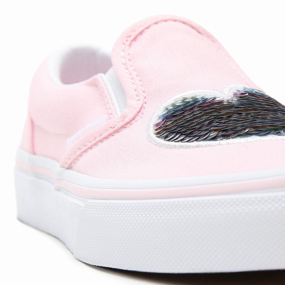 Zapatos Slip On Vans Sequin Patch Classic (4-8 years) Niños Rosas | QHD064139