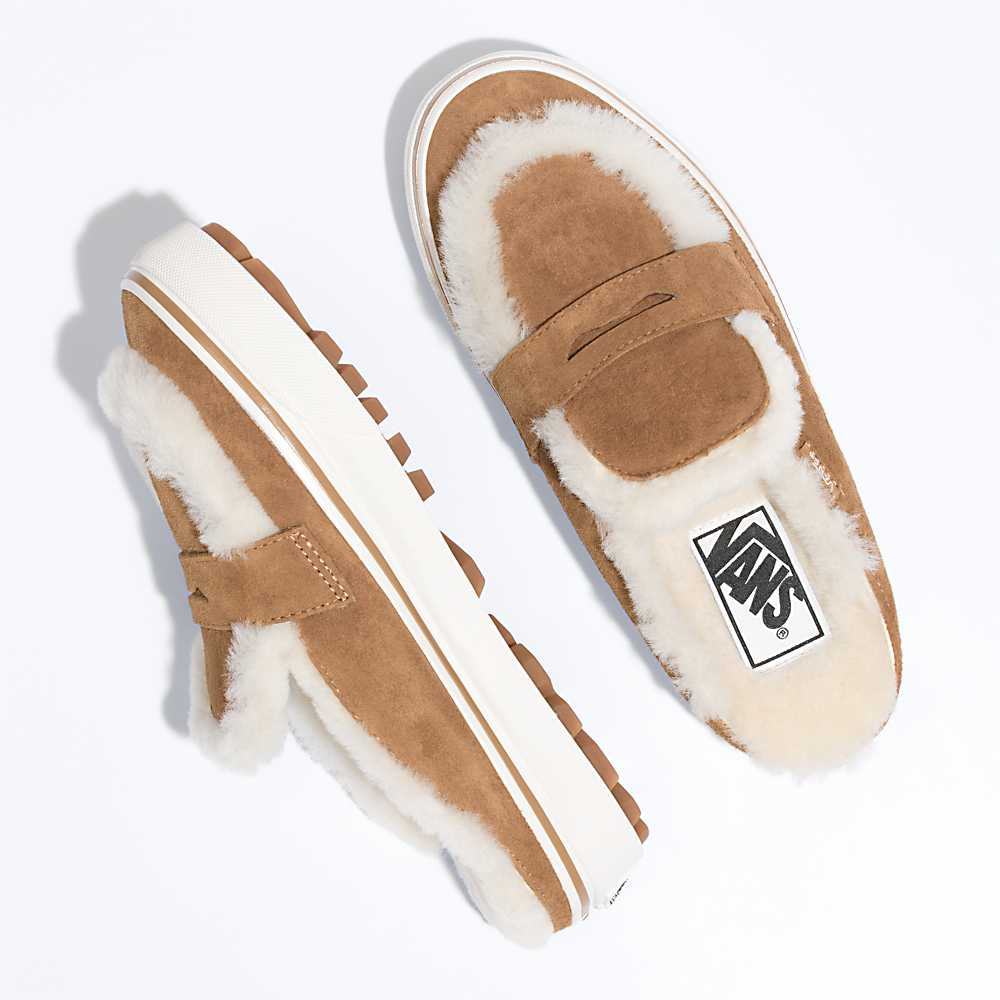 Zapatos Slip On Vans Shearling Estilo 53 Cozy Mule DX Mujer Marrones | CYN675841