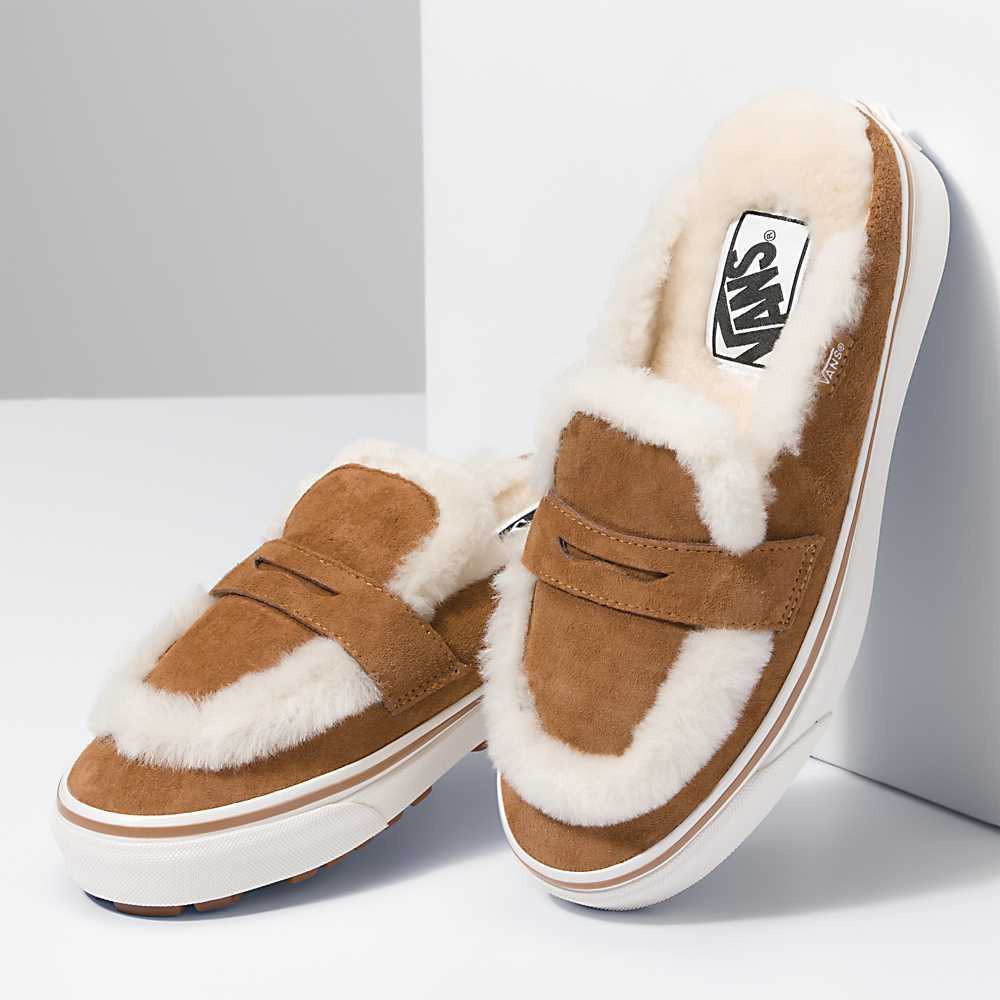 Zapatos Slip On Vans Shearling Estilo 53 Cozy Mule DX Mujer Marrones | CYN675841