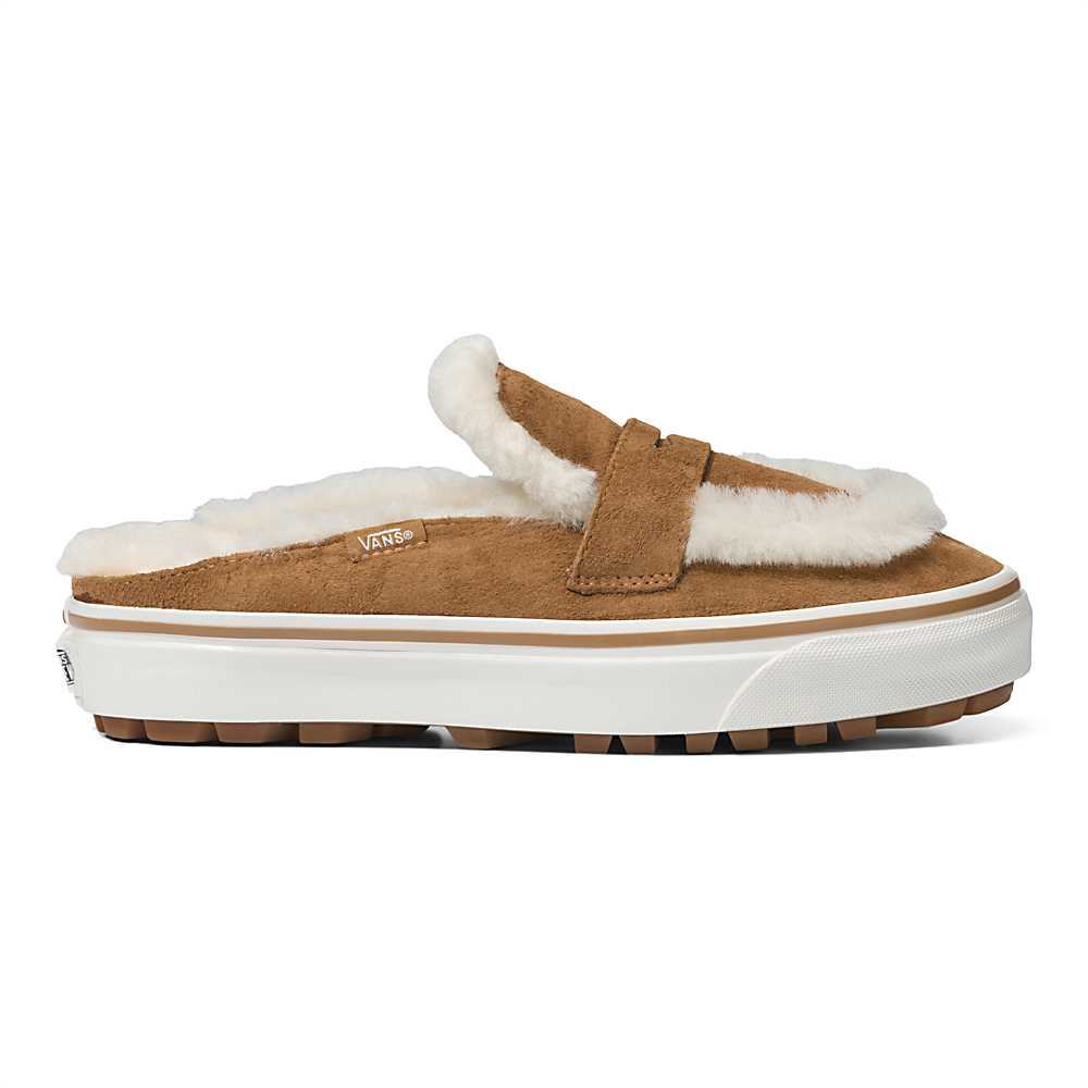 Zapatos Slip On Vans Shearling Estilo 53 Cozy Mule DX Mujer Marrones | CYN675841