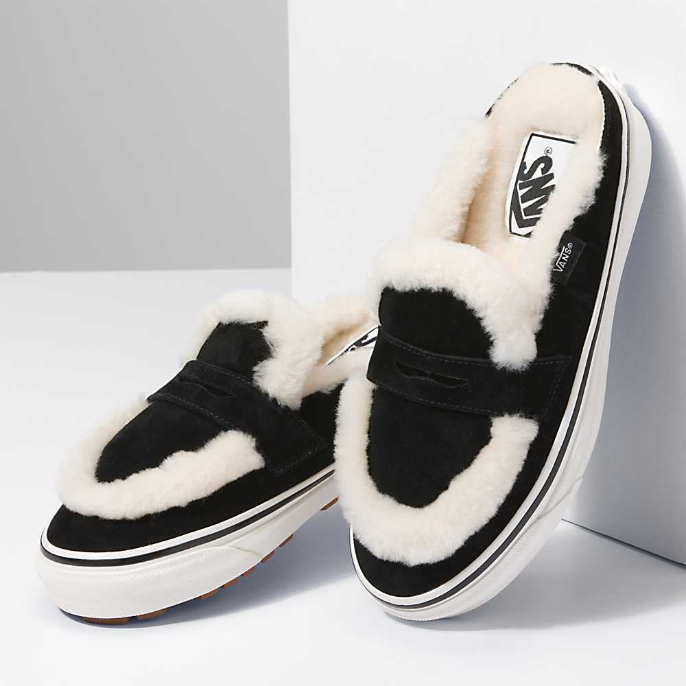 Zapatos Slip On Vans Shearling Estilo 53 Cozy Mule DX Hombre Negras | UNE725618