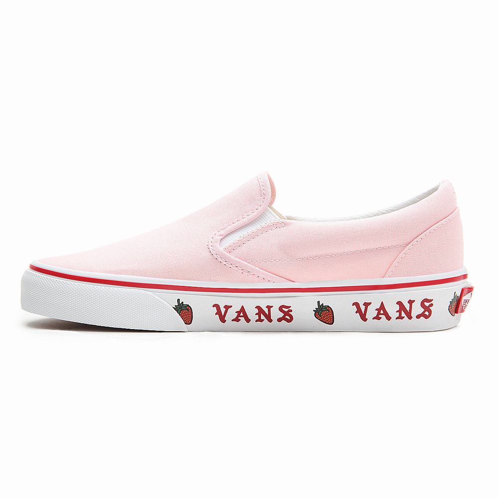 Zapatos Slip On Vans Sidewall Print Classic Mujer Rosas | SAU948573