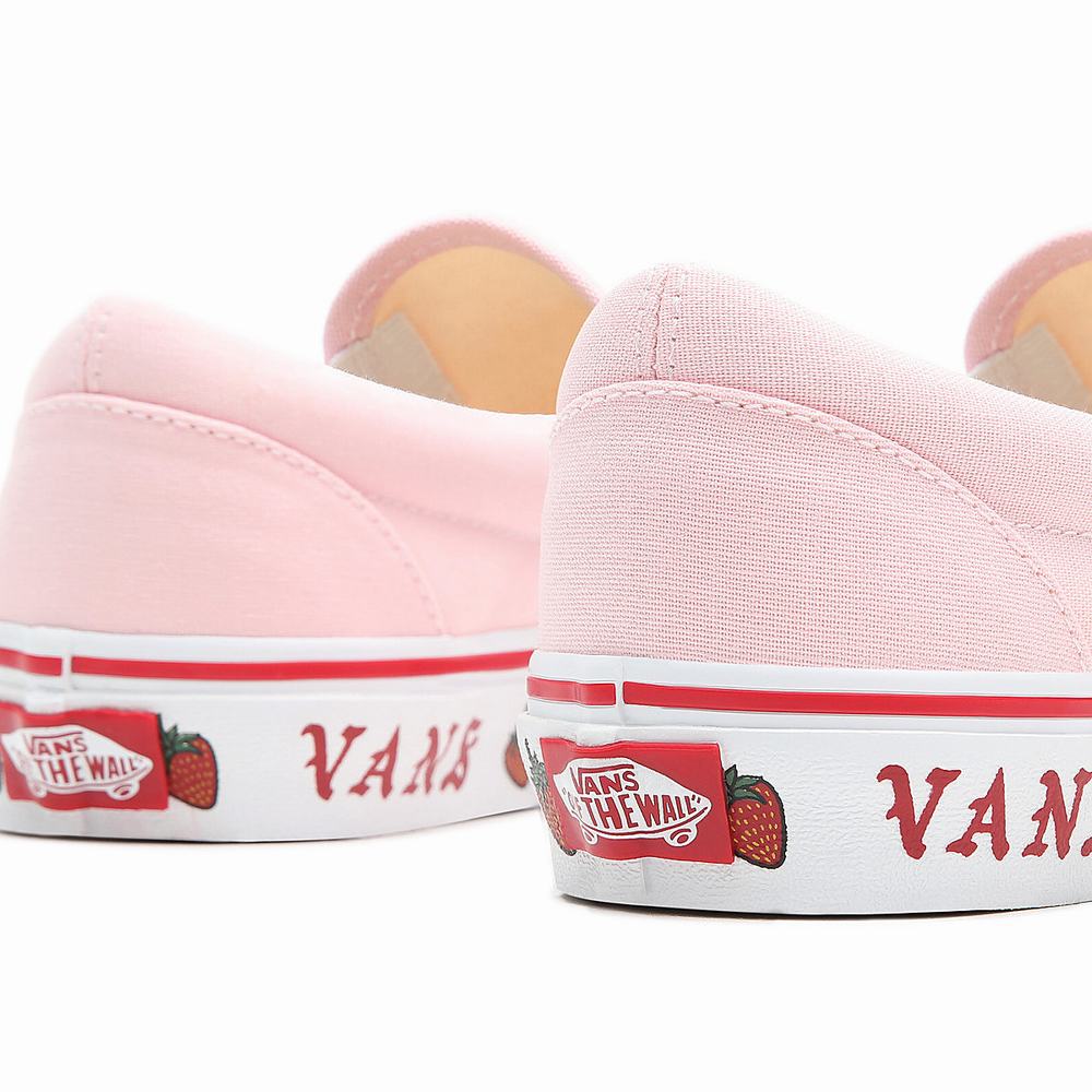 Zapatos Slip On Vans Sidewall Print Classic Mujer Rosas | SAU948573