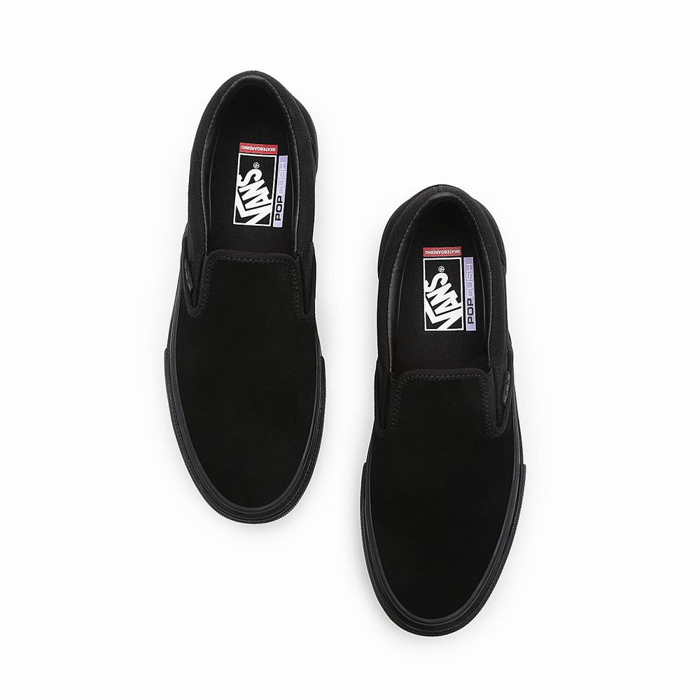 Zapatos Slip On Vans Skate Hombre Negras | NEI702891