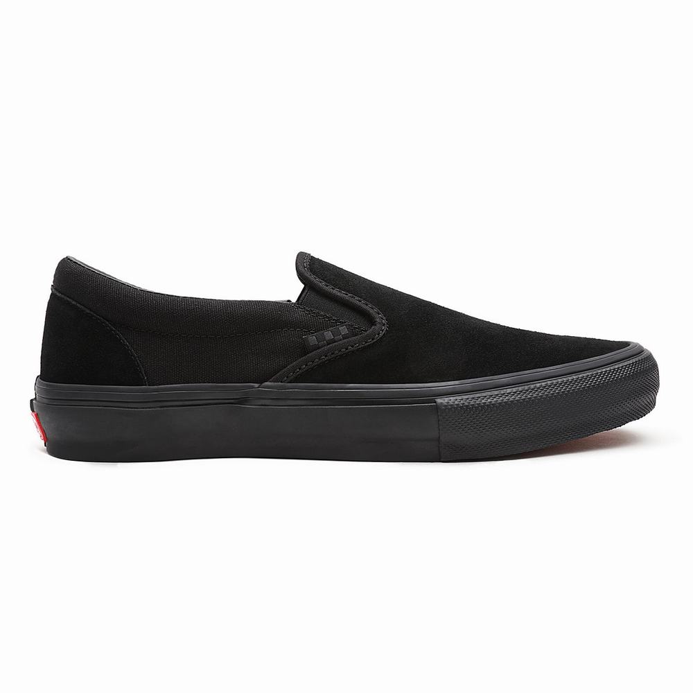 Zapatos Slip On Vans Skate Hombre Negras | NEI702891