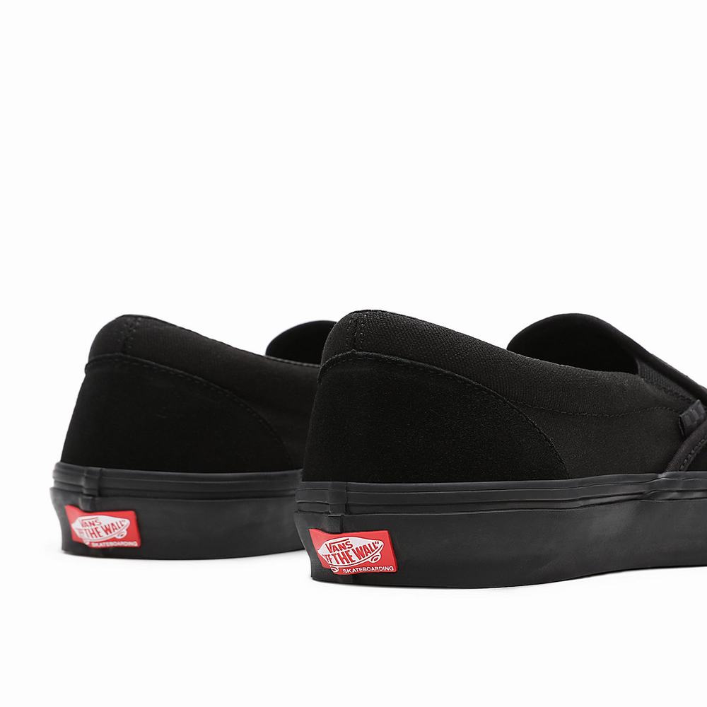 Zapatos Slip On Vans Skate Hombre Negras | NEI702891