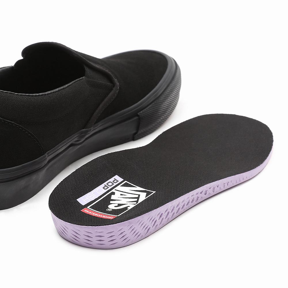 Zapatos Slip On Vans Skate Hombre Negras | NEI702891