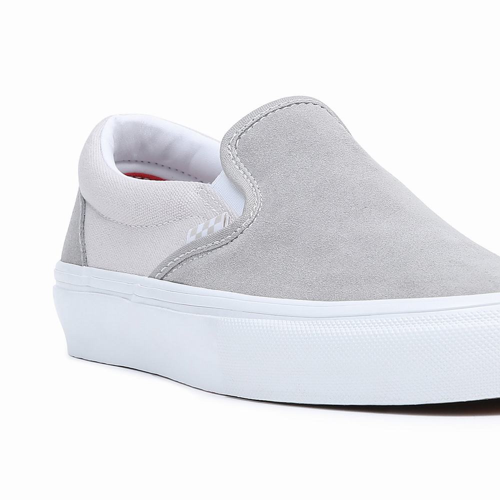 Zapatos Slip On Vans Skate Mujer Blancas | KLV605431