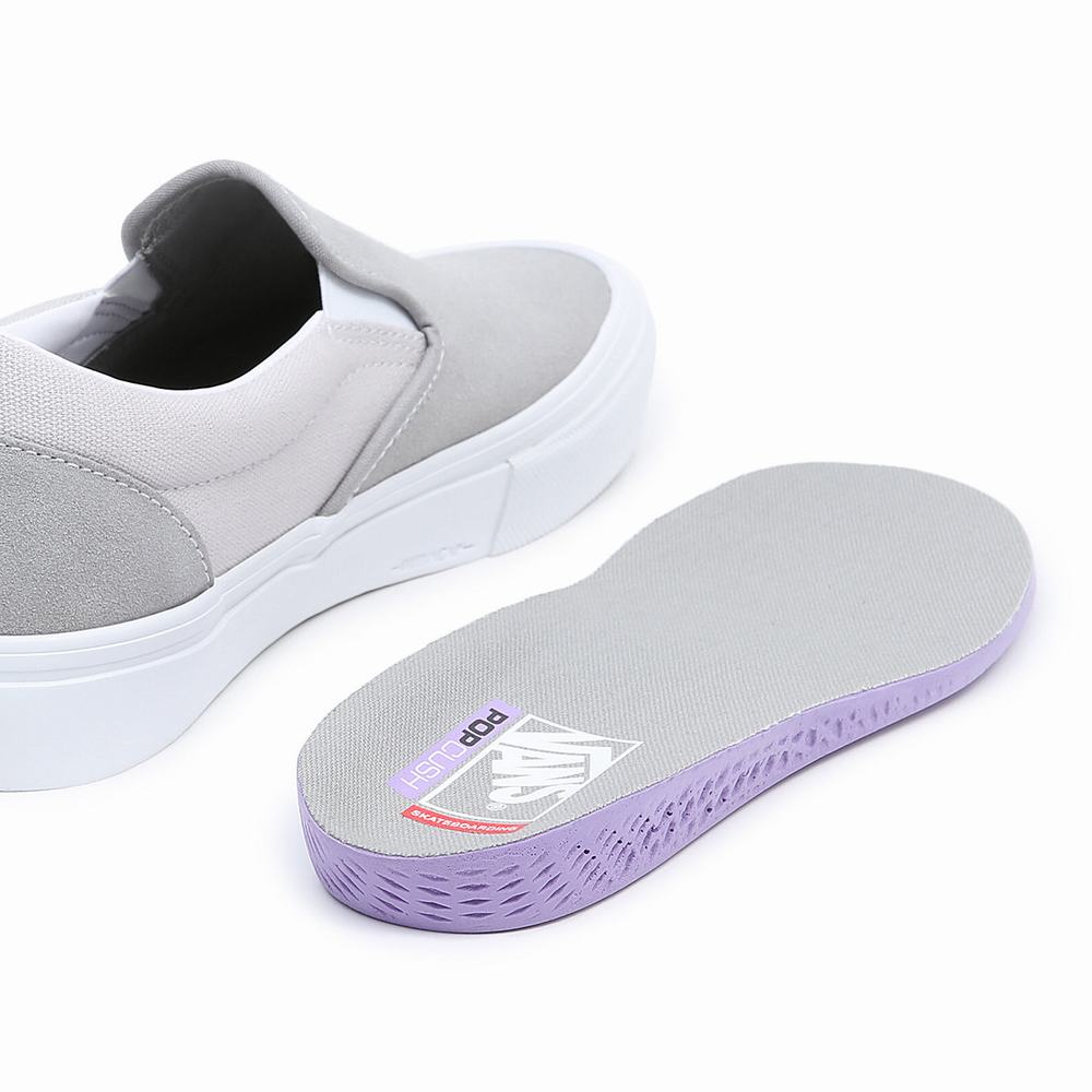 Zapatos Slip On Vans Skate Mujer Blancas | KLV605431