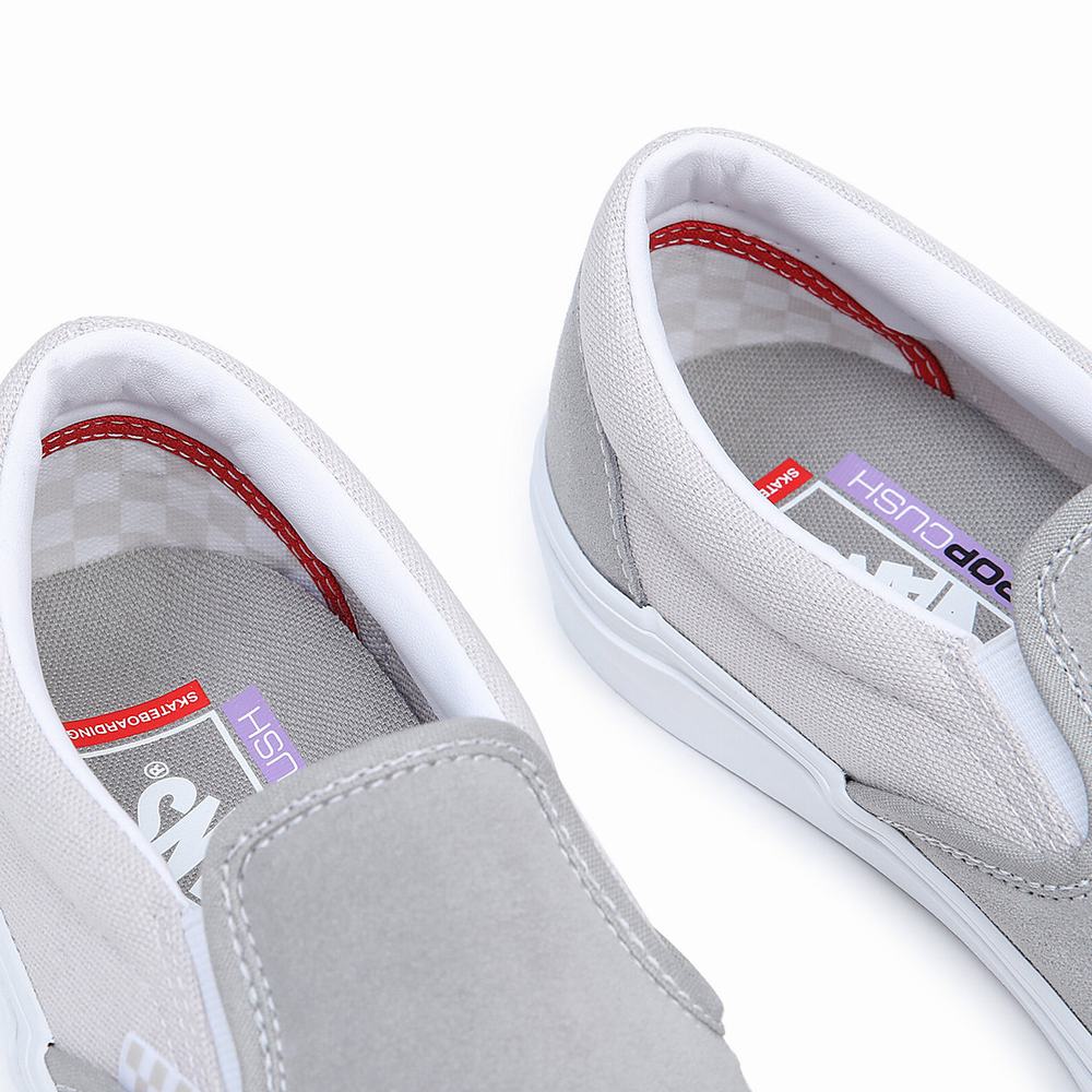 Zapatos Slip On Vans Skate Mujer Blancas | KLV605431