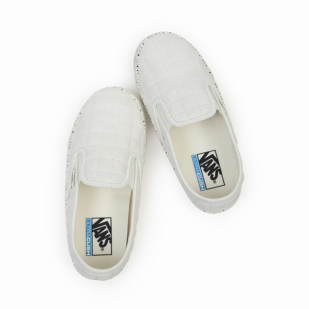 Zapatos Slip On Vans Slip-Er 2 Hombre Blancas | AGJ187342