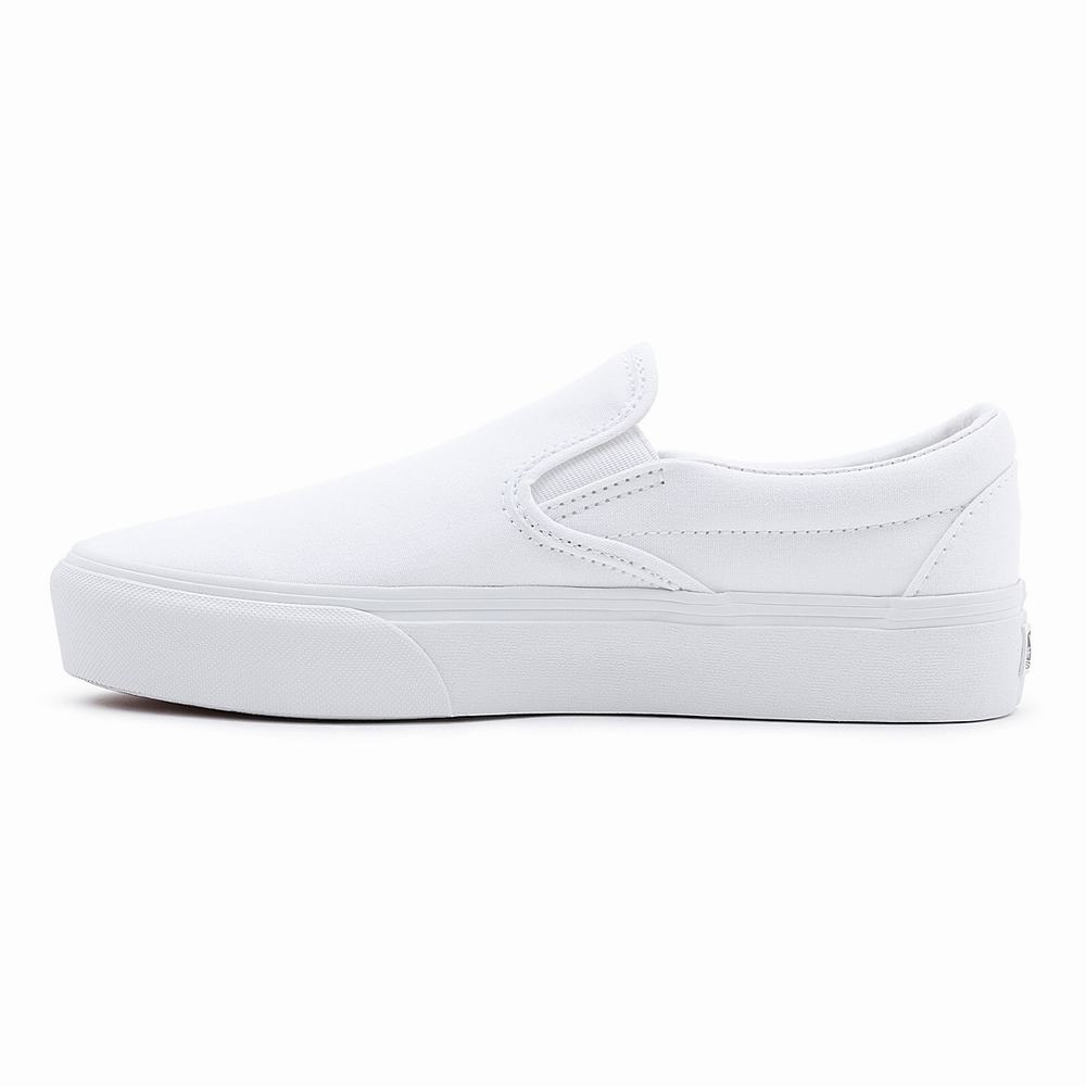 Zapatos Slip On Vans Slip-On Platform Mujer Blancas | JPL864932