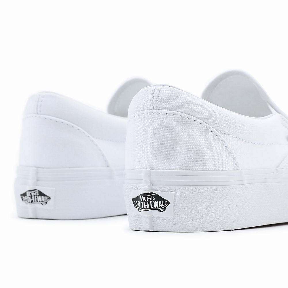 Zapatos Slip On Vans Slip-On Platform Mujer Blancas | JPL864932