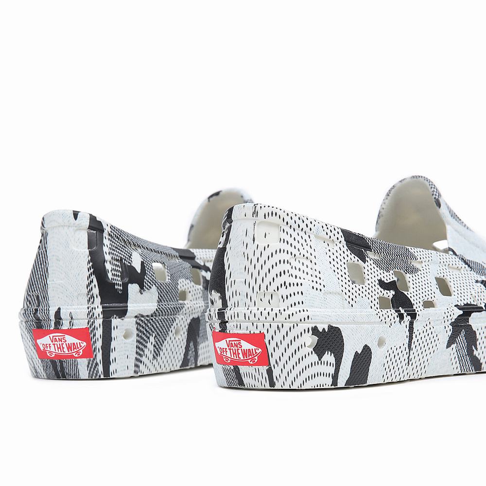 Zapatos Slip On Vans Slip-On TRK Hombre Gris/Blancas | TKI789124