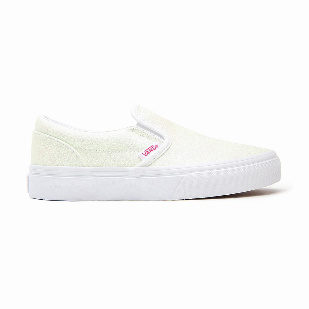 Zapatos Slip On Vans UV Glitter Classic (4-8 years) Niños Blancas | NJR302186