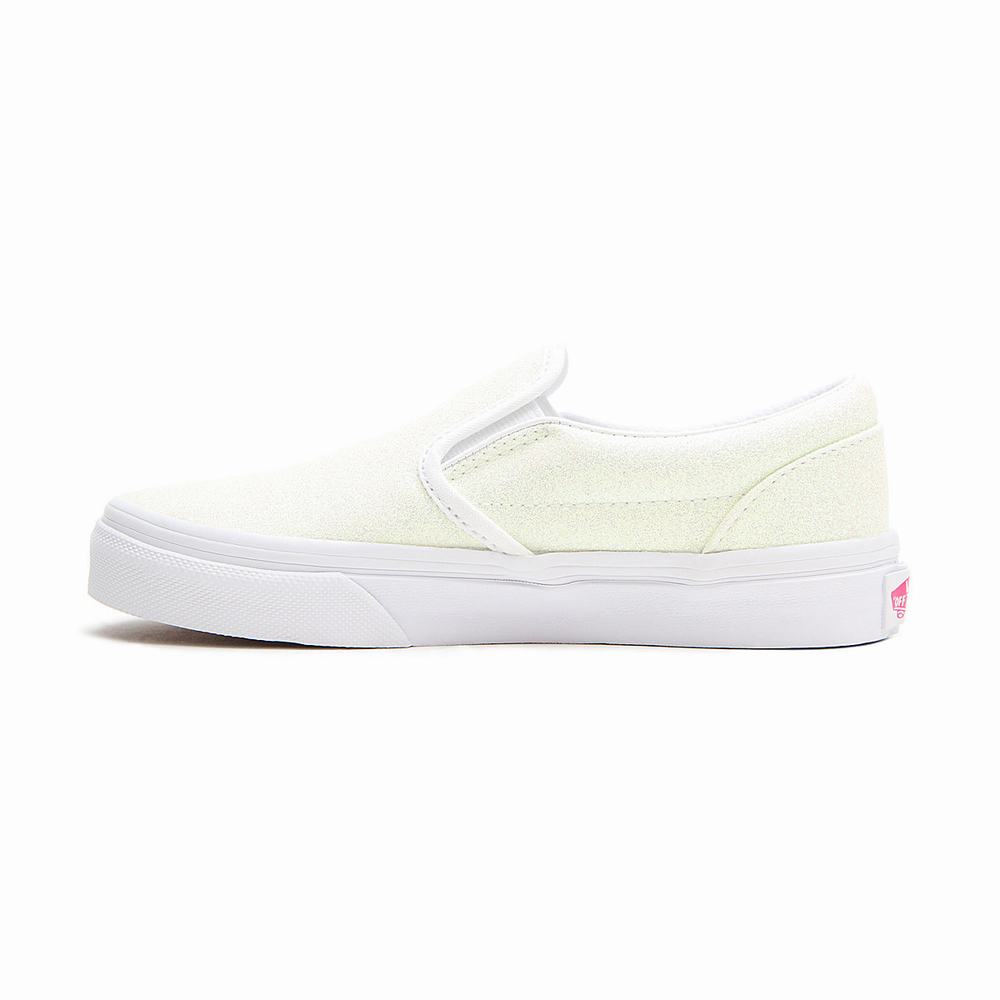 Zapatos Slip On Vans UV Glitter Classic (4-8 years) Niños Blancas | NJR302186