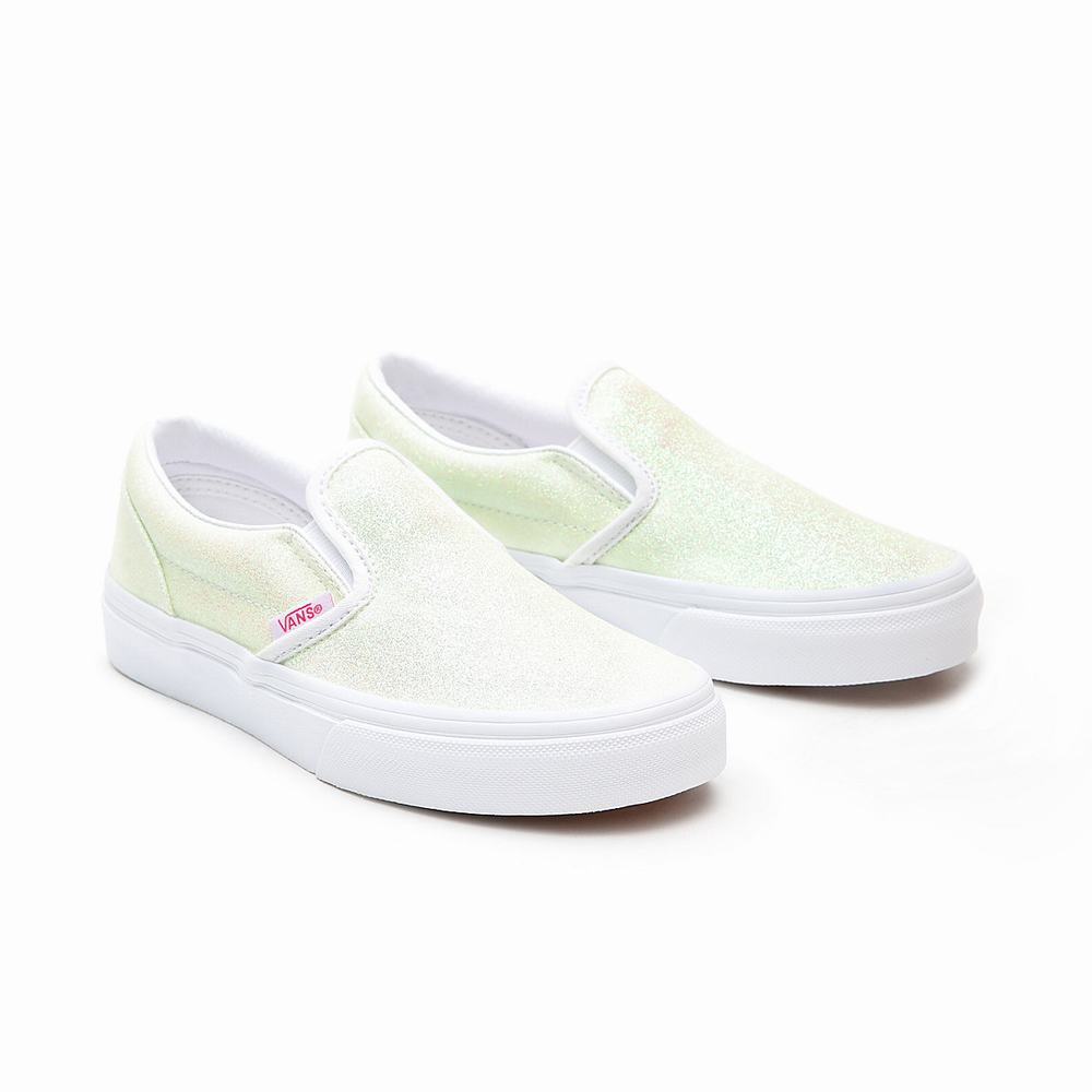 Zapatos Slip On Vans UV Glitter Classic (4-8 years) Niños Blancas | NJR302186