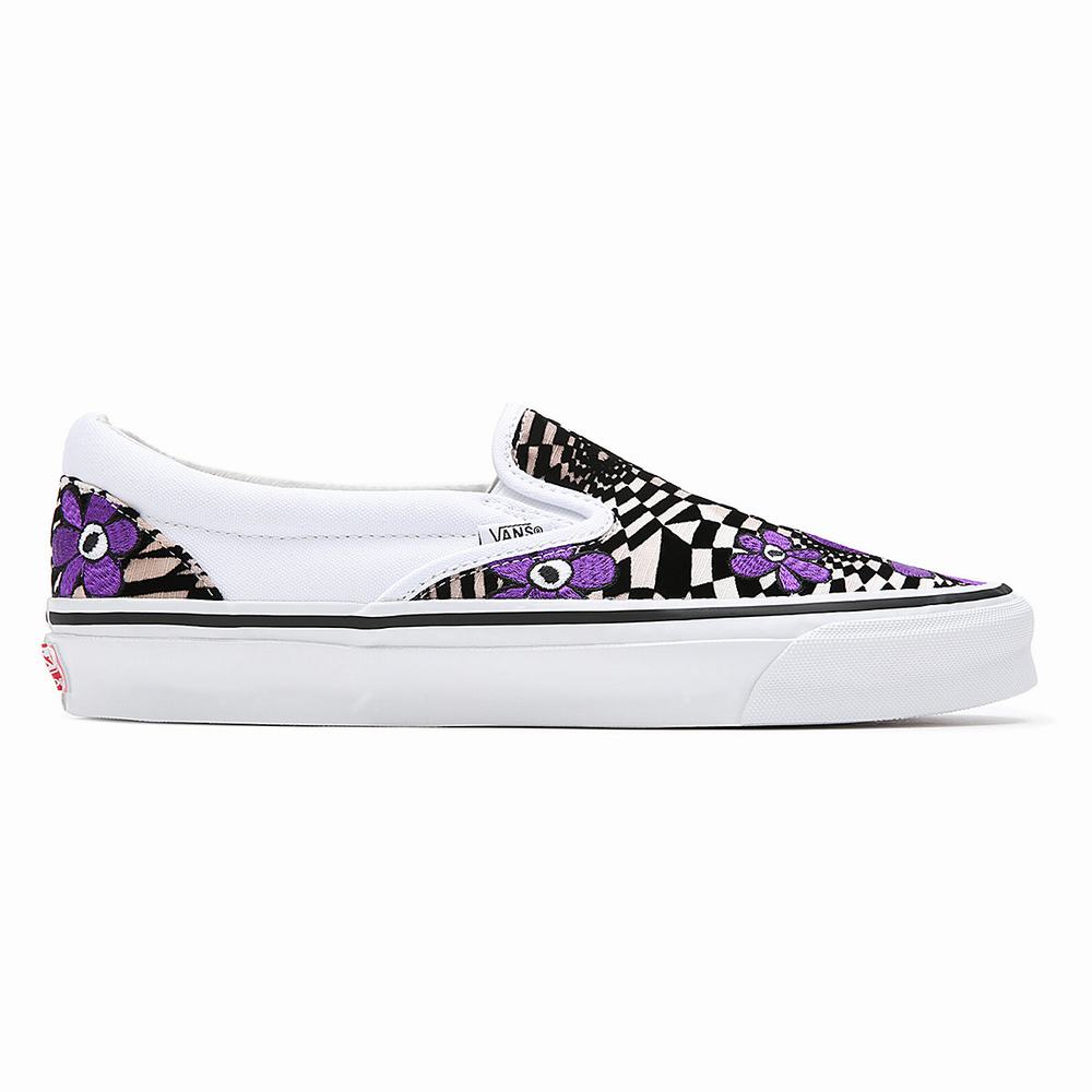 Zapatos Slip On Vans Vault By Vans X Perks and Mini OG Classic Slip-On LX Hombre Blancas/Marrones | DIZ468759