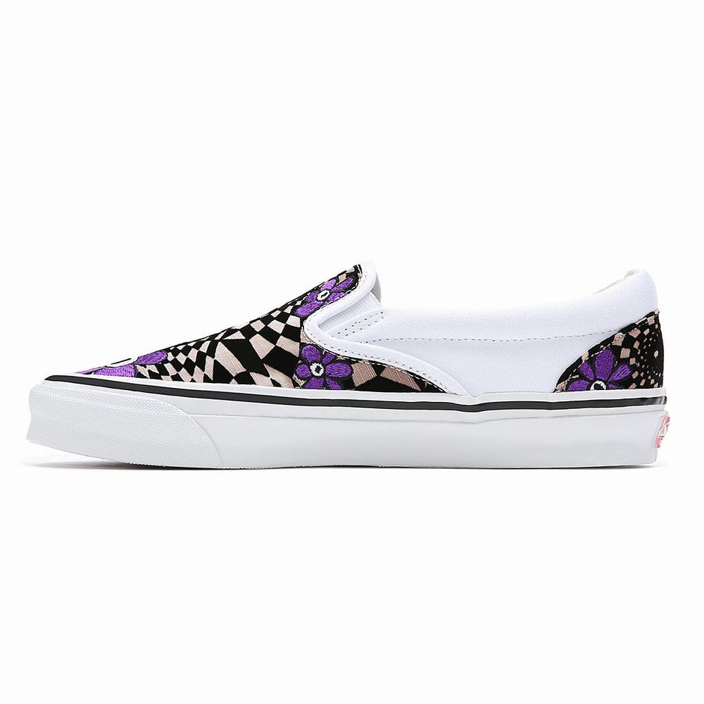 Zapatos Slip On Vans Vault By Vans X Perks and Mini OG Classic Slip-On LX Hombre Blancas/Marrones | DIZ468759