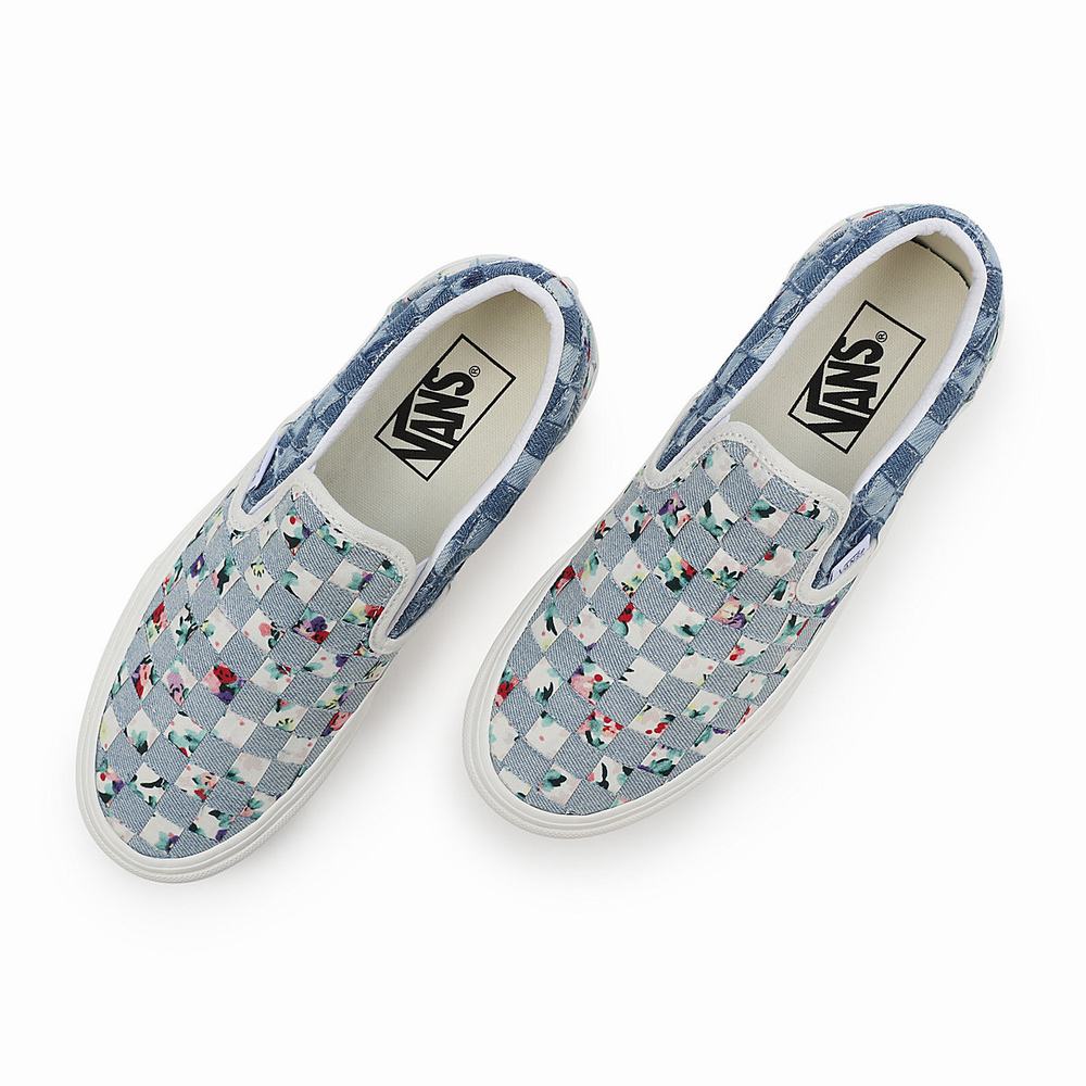 Zapatos Slip On Vans Woven Classic Slip-On Stackform Mujer Azules/Multicolor | TSV364951