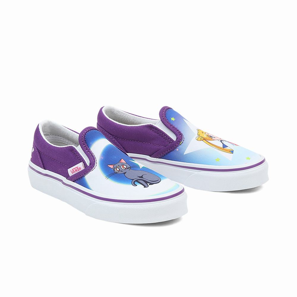 Zapatos Slip On Vans X Pretty Guardian Sailor Moon Classic (4-8 years) Niños Azules/Moradas | RDL250174