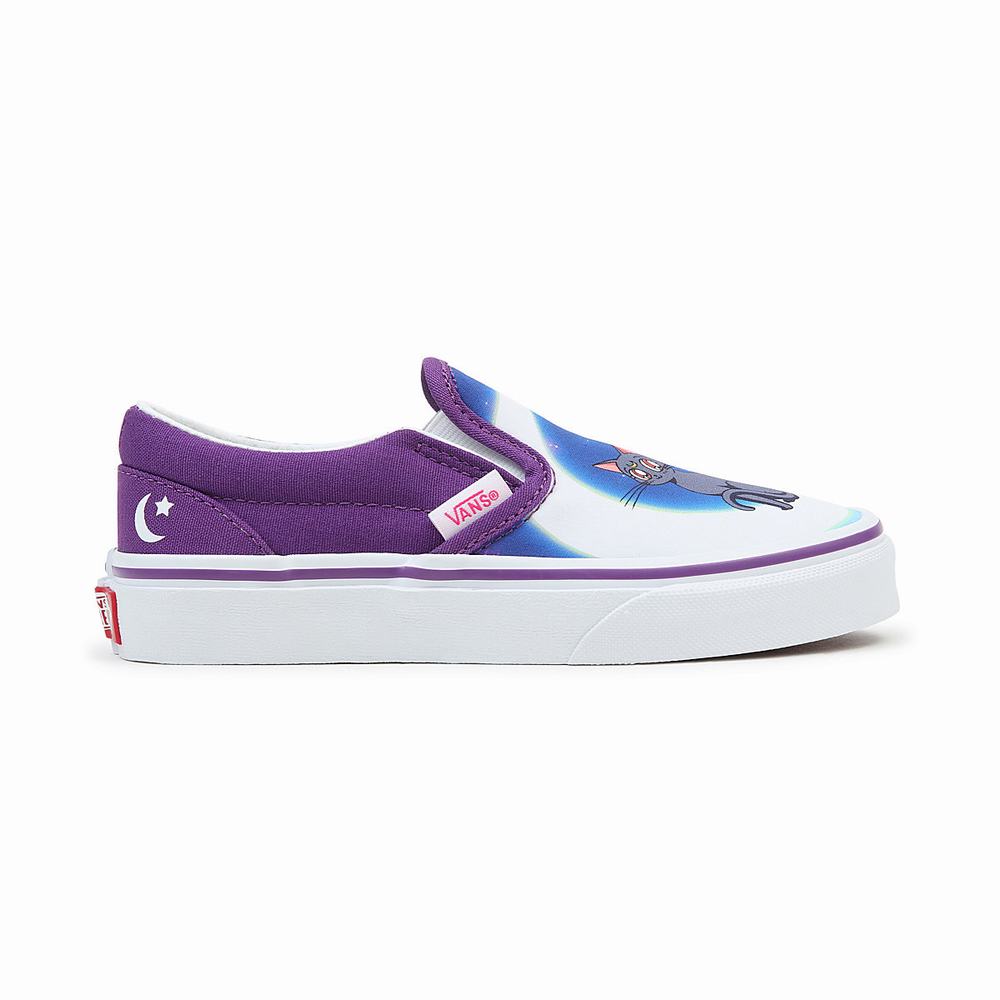 Zapatos Slip On Vans X Pretty Guardian Sailor Moon Classic (4-8 years) Niños Azules/Moradas | RDL250174