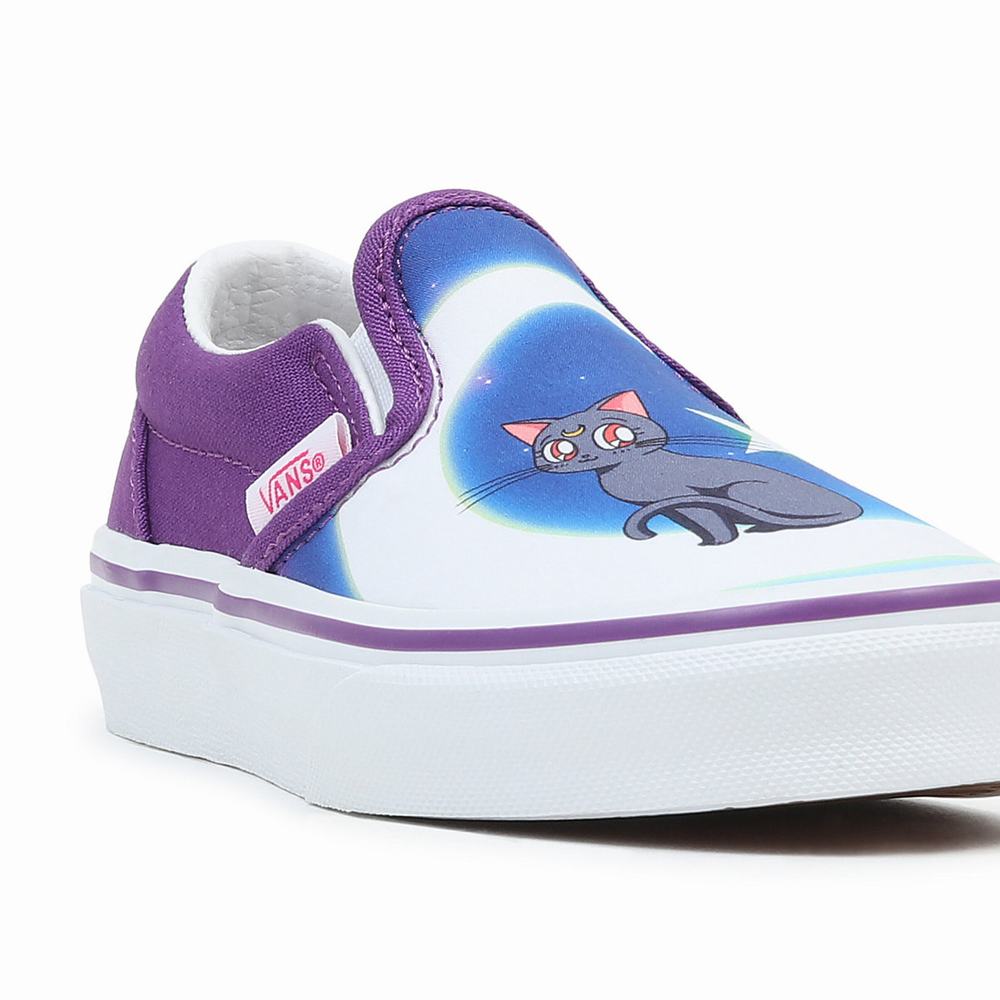 Zapatos Slip On Vans X Pretty Guardian Sailor Moon Classic (4-8 years) Niños Azules/Moradas | RDL250174