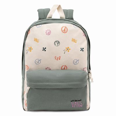 Bolsas Vans In Our Hands Realm Canvas Mujer Blancas | XJL864597