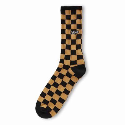 Calcetines Vans Checkerboard Crew II (1 pair) Hombre Marrones | EFJ157034