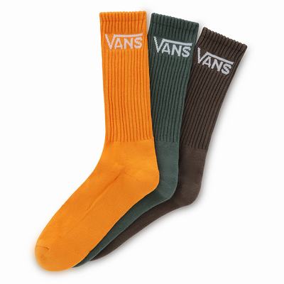 Calcetines Vans Classic Crew (3 pairs) Hombre Marrones | HVG394068