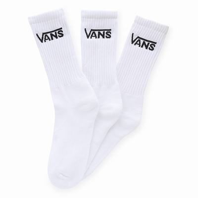 Calcetines Vans Classic Crew (3 pairs) Mujer Blancas | FJE190285