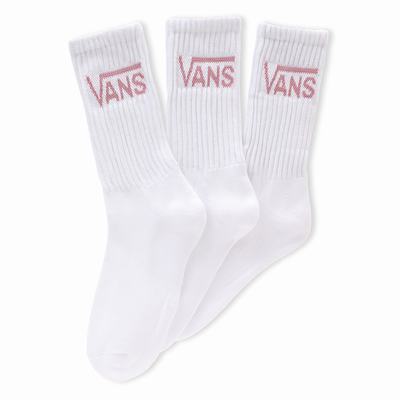 Calcetines Vans Classic Crew (3 pairs) Mujer Blancas | JZC603124