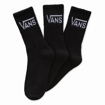 Calcetines Vans Classic Crew (3 pairs) Mujer Negras/Blancas | WPX834607