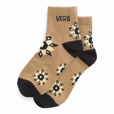 Calcetines Vans Moro Half Crew Mujer Marrones | QXO470839