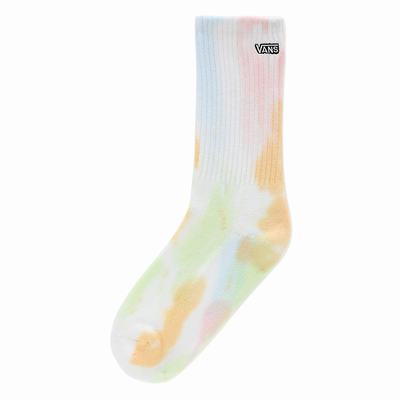 Calcetines Vans Tie Dyed Crew US 6.5-10 (1 pair) Mujer Negras/Multicolor | WJS768245