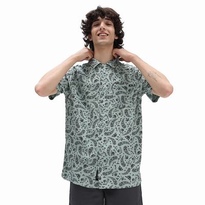 Camisas Vans Bandana Paisley Hombre Verde | JVL658374