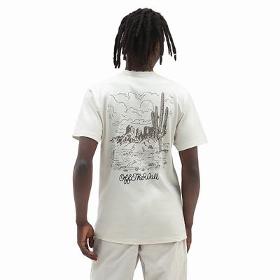 Camiseta Vans Anaheim Scenic Hombre Blancas | NAO503491