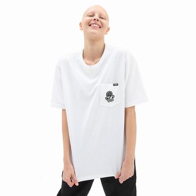 Camiseta Vans Armanto OTW Pocket Mujer Blancas | ROK325896