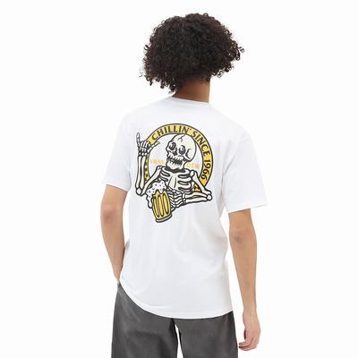 Camiseta Vans Chillin Since 66 Hombre Blancas | DBM380471