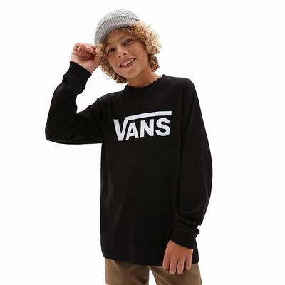 Camiseta Vans Classic (8-14 years) Niños Negras/Blancas | JQI378521