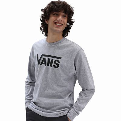 Camiseta Vans Classic Long Sleeve Hombre Gris | FJG496073