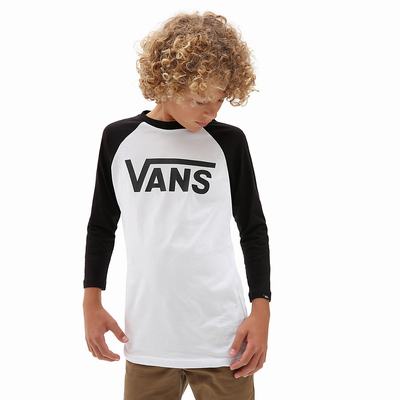 Camiseta Vans Classic Raglan (8-14+ years) Niños Blancas | TWL768905