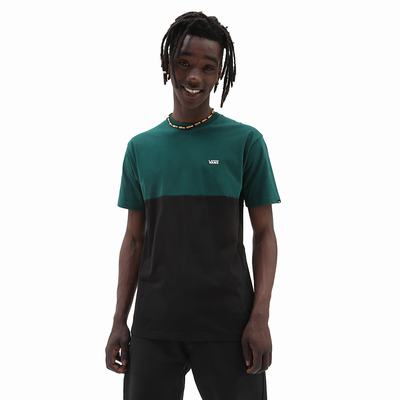 Camiseta Vans Colorblock Hombre Negras/Verde | ZLM421879