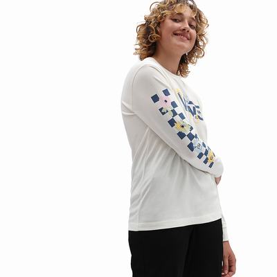 Camiseta Vans Deco Pilot Mujer Blancas | HWM025478