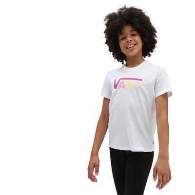 Camiseta Vans Flying V Crew (8-14 years) Niños Blancas | GHD436250