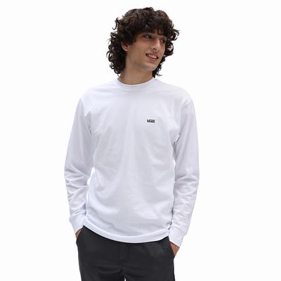 Camiseta Vans Left Chest Hit Long Sleeve Hombre Blancas | RVC158402